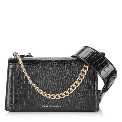 Medium Lia Baguette Bag - Black