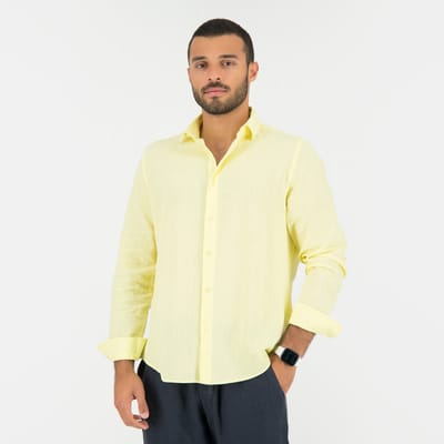 قميص باكمام طويلة  - اصفر