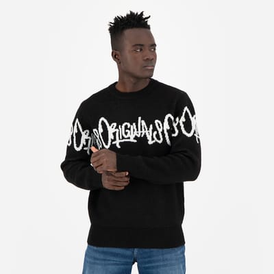 Buy Colour Blocked Intarsia Quarter Zip Oversized Jumper White