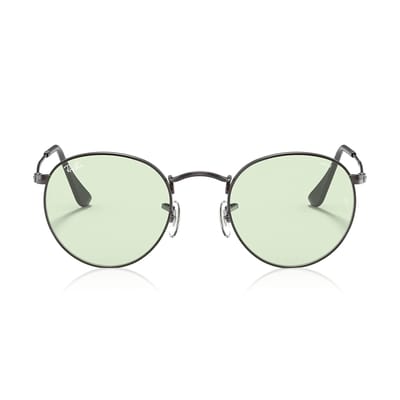 RB3447 Round Photochromic Green To Blue & Gunmetal Sunglasses