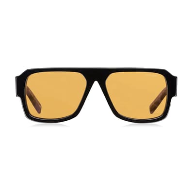 Rectangular Yellow & Black Sunglasses
