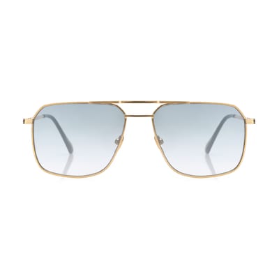 Square Gradient Light Blue & Gold Sunglasses