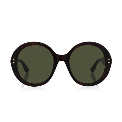 Round Green & Havana Sunglasses