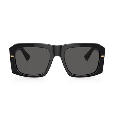 نظارات شمسية مربعة لون رمادي داكن واسود