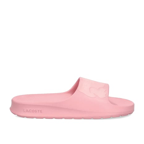 Pink on sale lacoste slides