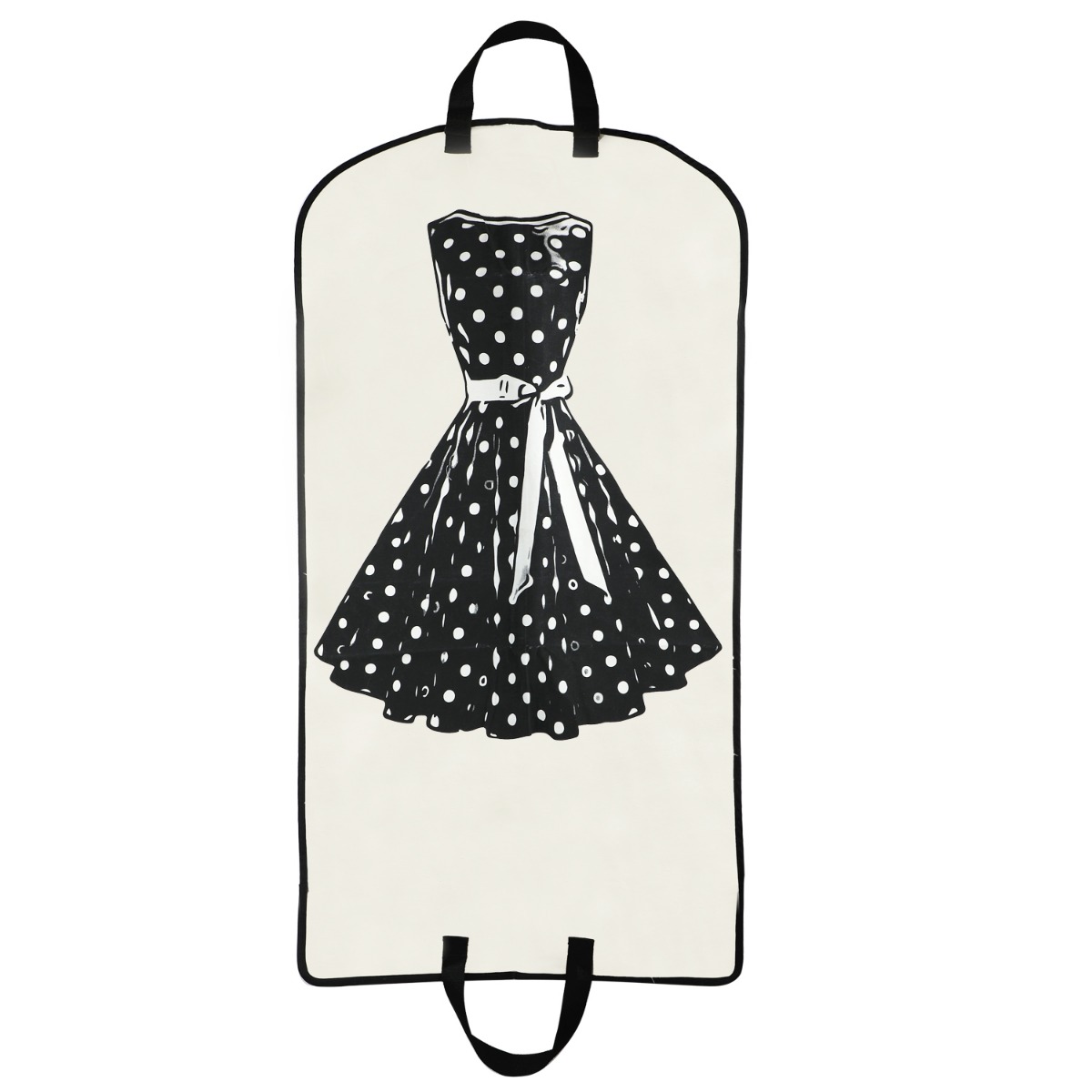 polka dot garment bag