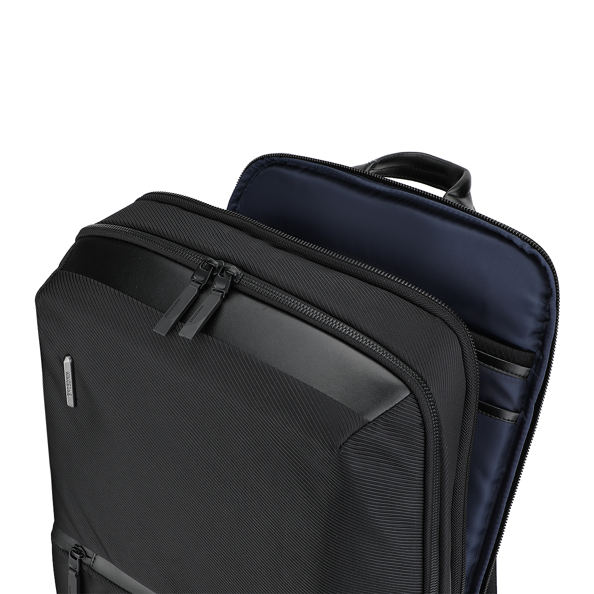 Kingsons Premium Leather Backpack Black 15.6, KS3246W