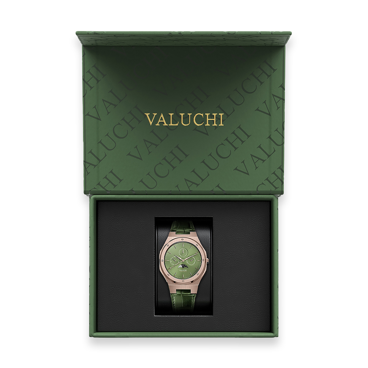 Buy Lunar Calendar Watch - Green Online in Kuwait | Boutiqaat