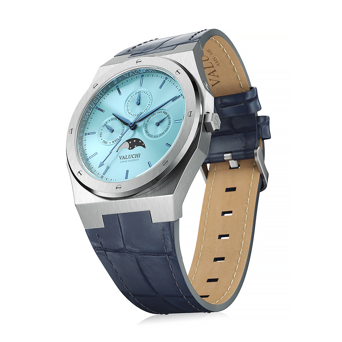 Buy Lunar Calendar Watch - Blue Online in United Arab Emirates