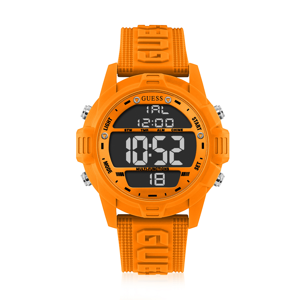 Orange digital outlet watch