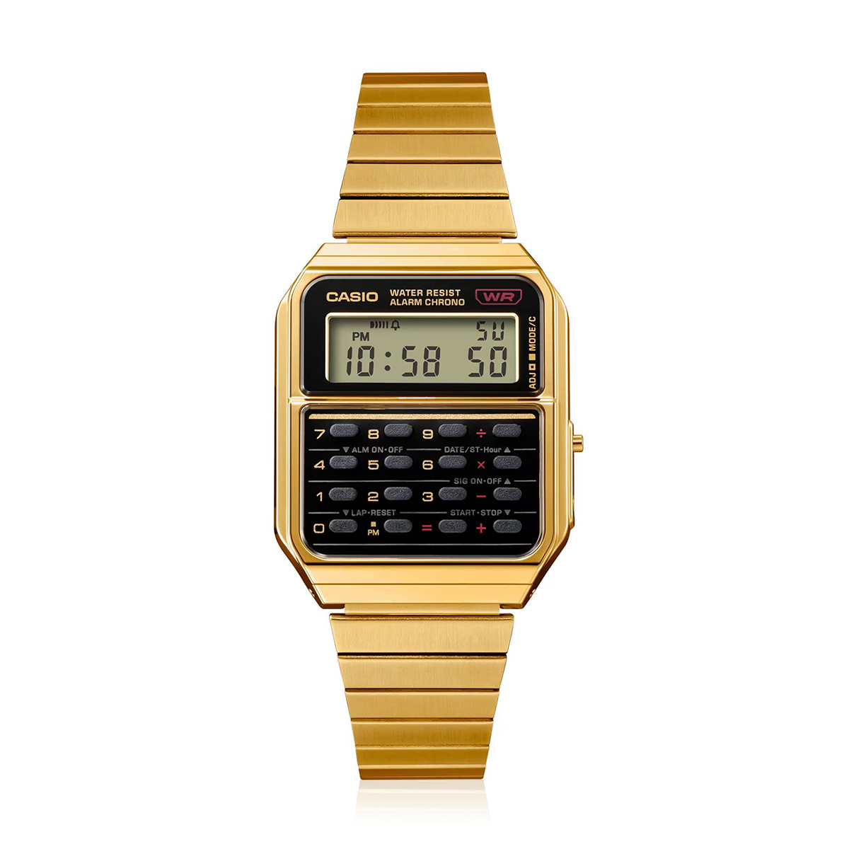 Gold calculator clearance watch