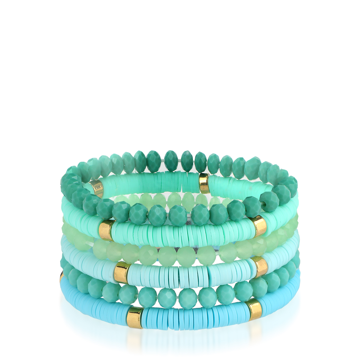 Buy Multi Layer Charm Bracelet - Green Online in Kuwait | Boutiqaat