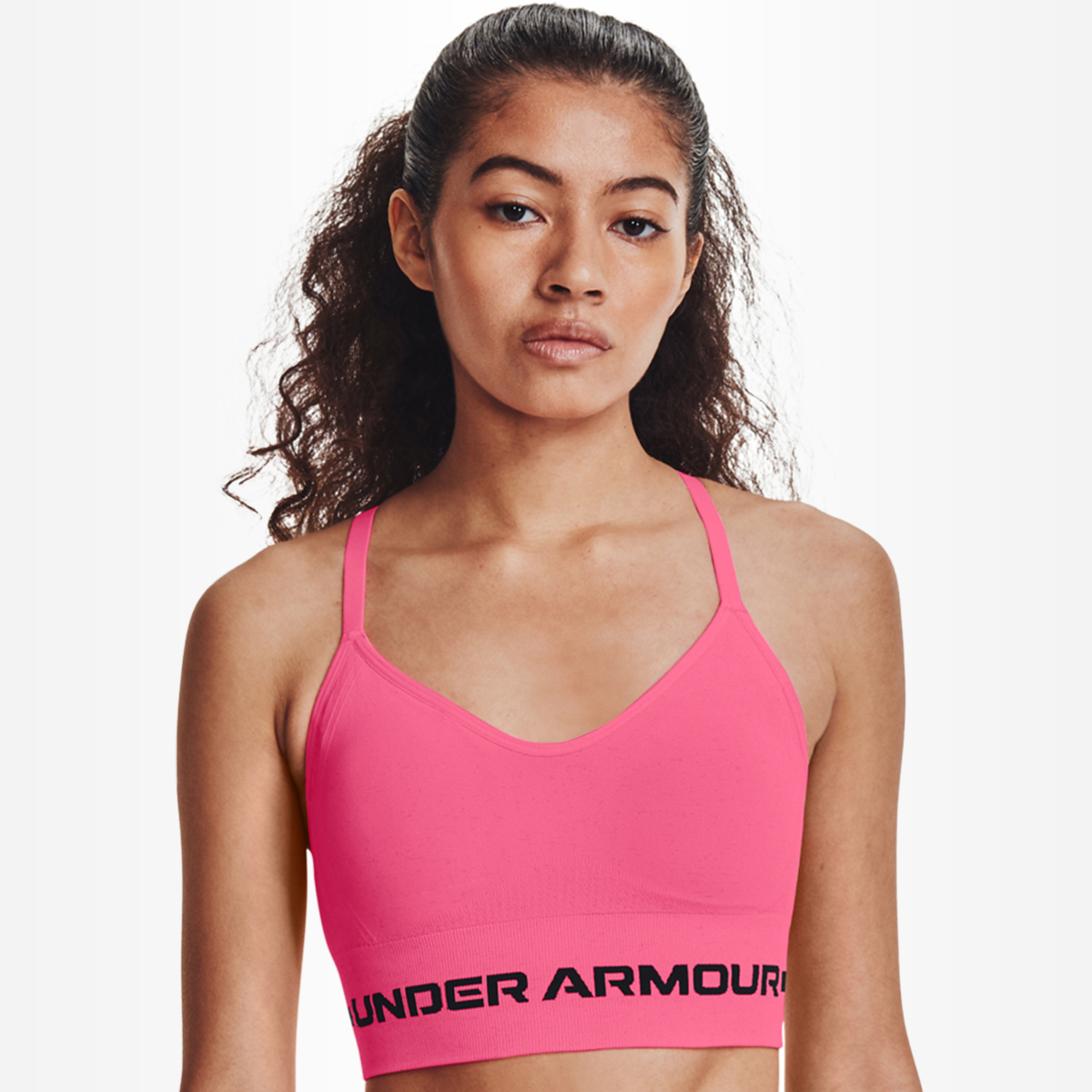 Buy Seamless Low Long Heather Bra Pink Online in Kuwait Boutiqaat