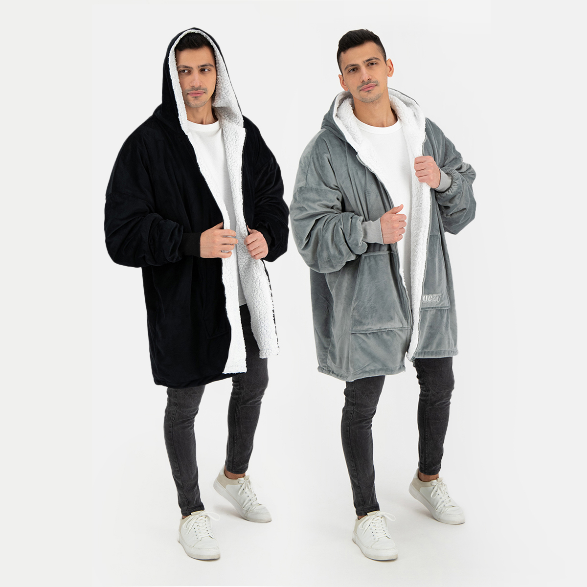 Oversized hood 2024 jacket mens