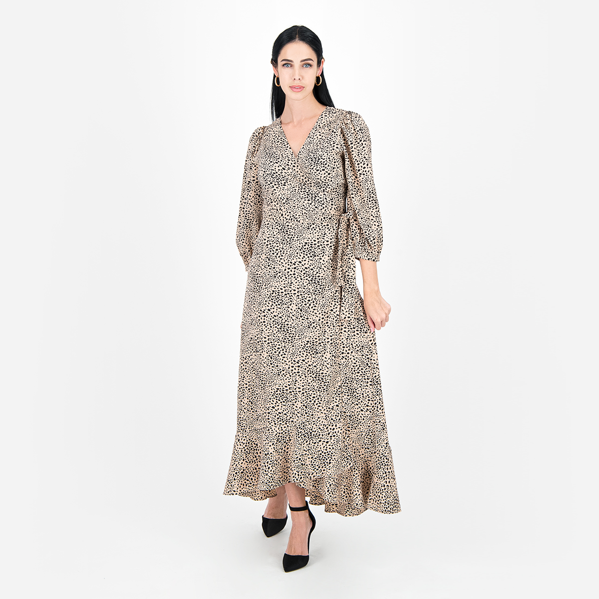 Buy Wrap Maxi Dress - Beige Online in Bahrain | Boutiqaat