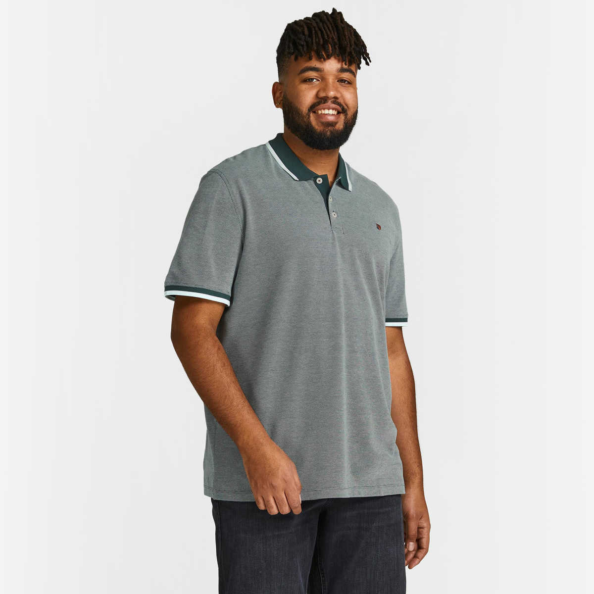 Buy Plus Size Pique Polo Shirt - Blue 