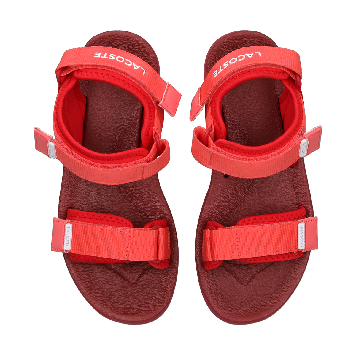 Lacoste discount sandals red