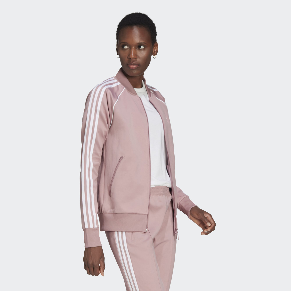 Adidas originals superstar track top pink hotsell