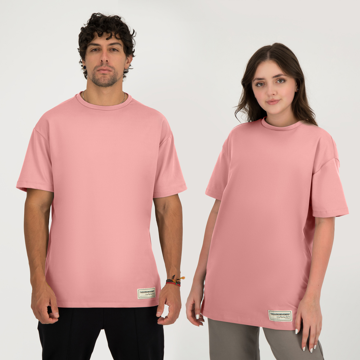 Buy Relaxed TShirt Blush Pink Online in Kuwait Boutiqaat