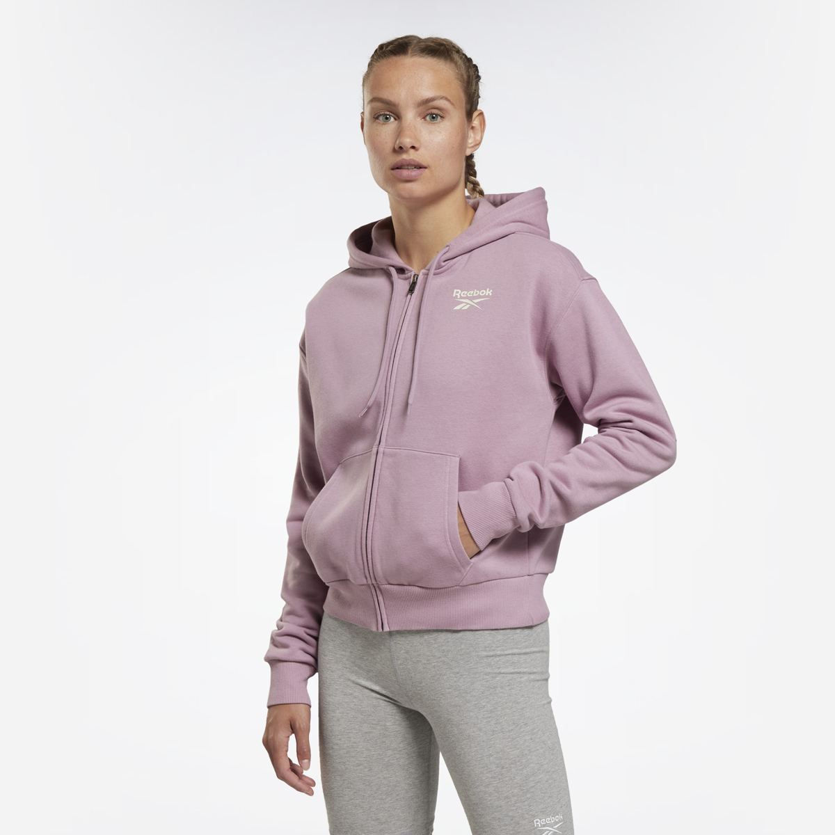 Pink reebok sales hoodie