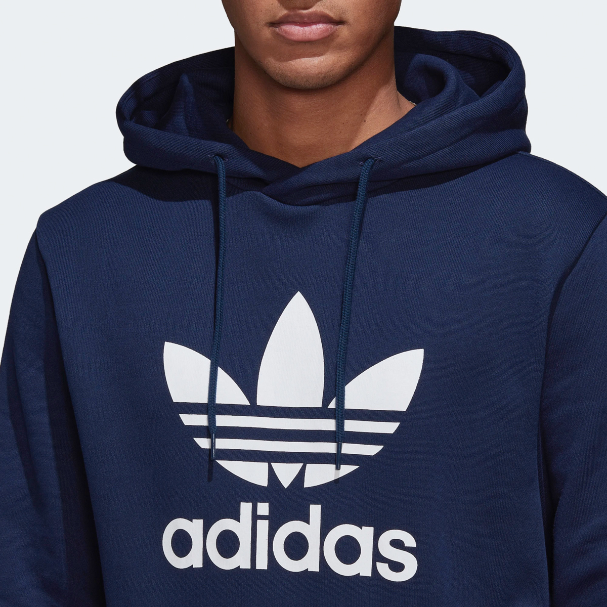 Adidas trefoil on sale hoodie mist sun