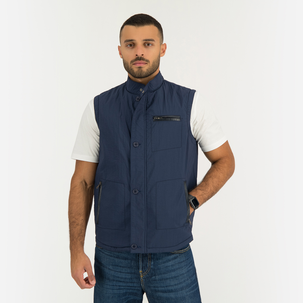 Buy Vest Navy Online in Kuwait Boutiqaat