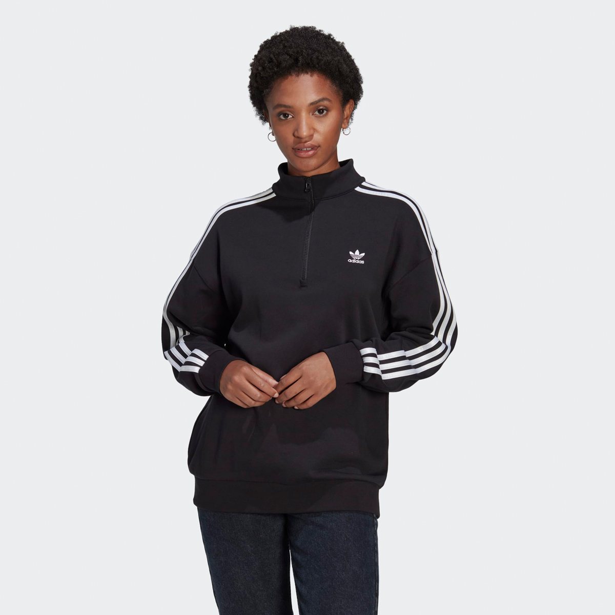 Buy Quarter-Zip Sweatshirt - Black Online in Bahrain | Boutiqaat