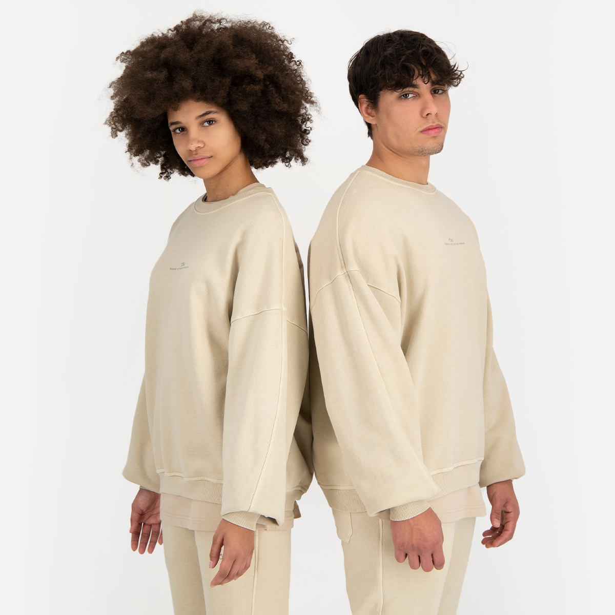 Oversized 2025 beige sweatshirt