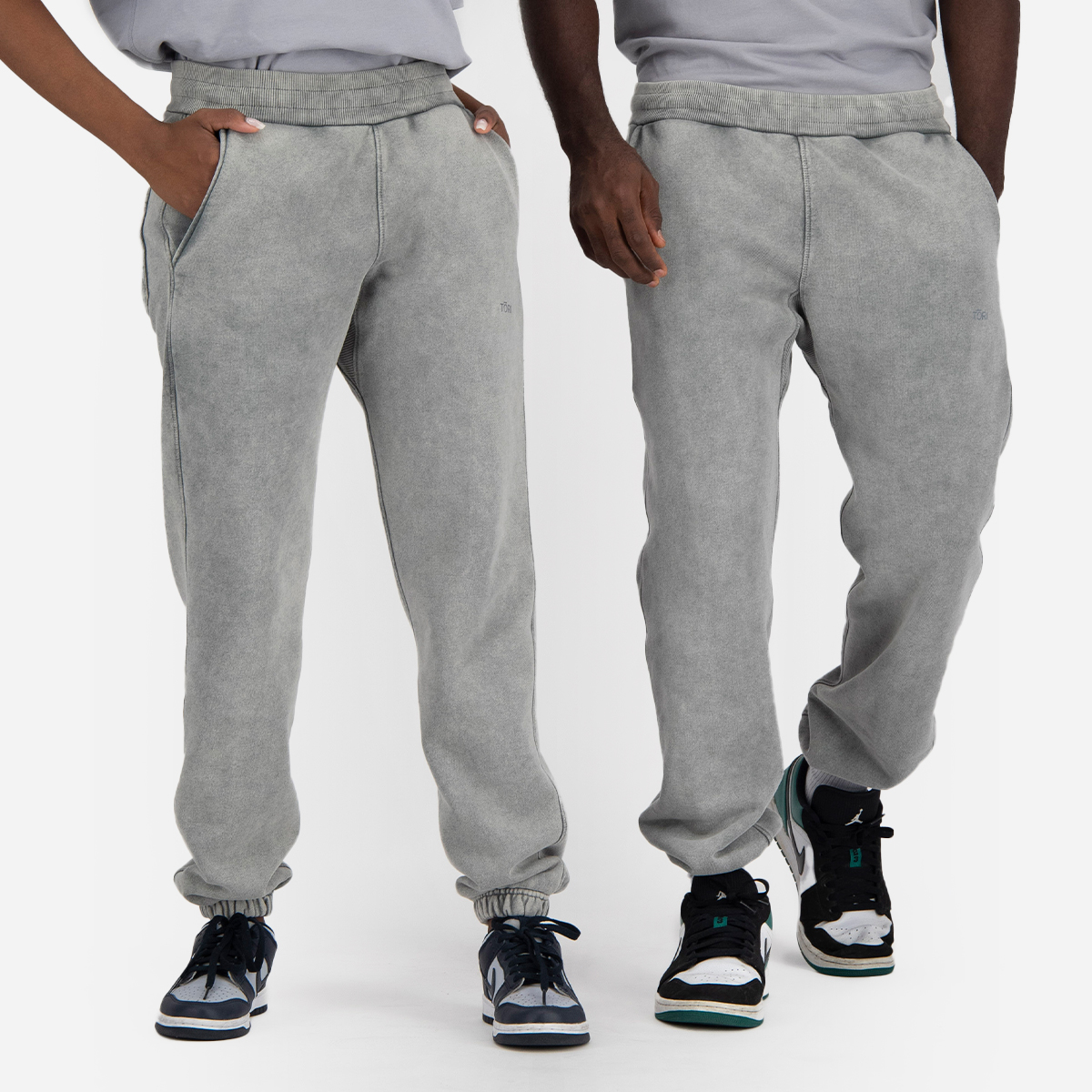 Buy Elastic Cuffs Sweatpants - Grey Online in Kuwait | Boutiqaat