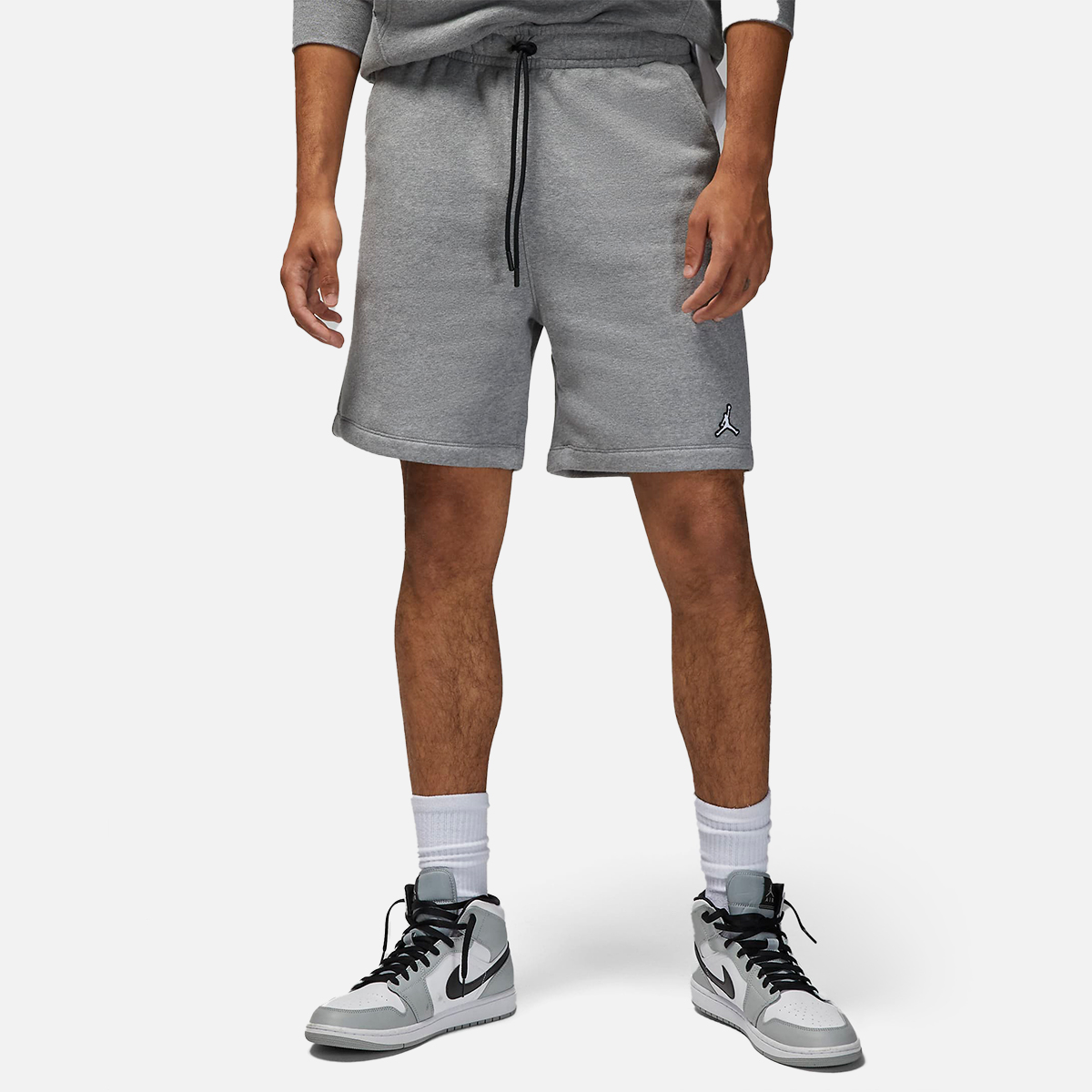 fleece shorts grey