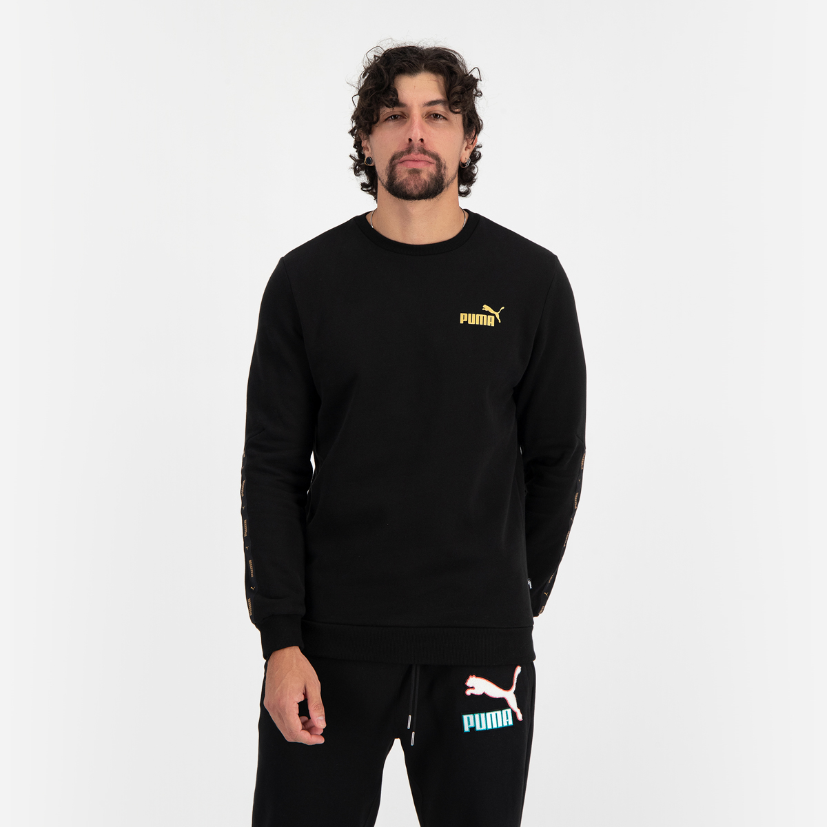 Buy Golden Crew Neck Sweatshirt - Black Online in Kuwait | Boutiqaat