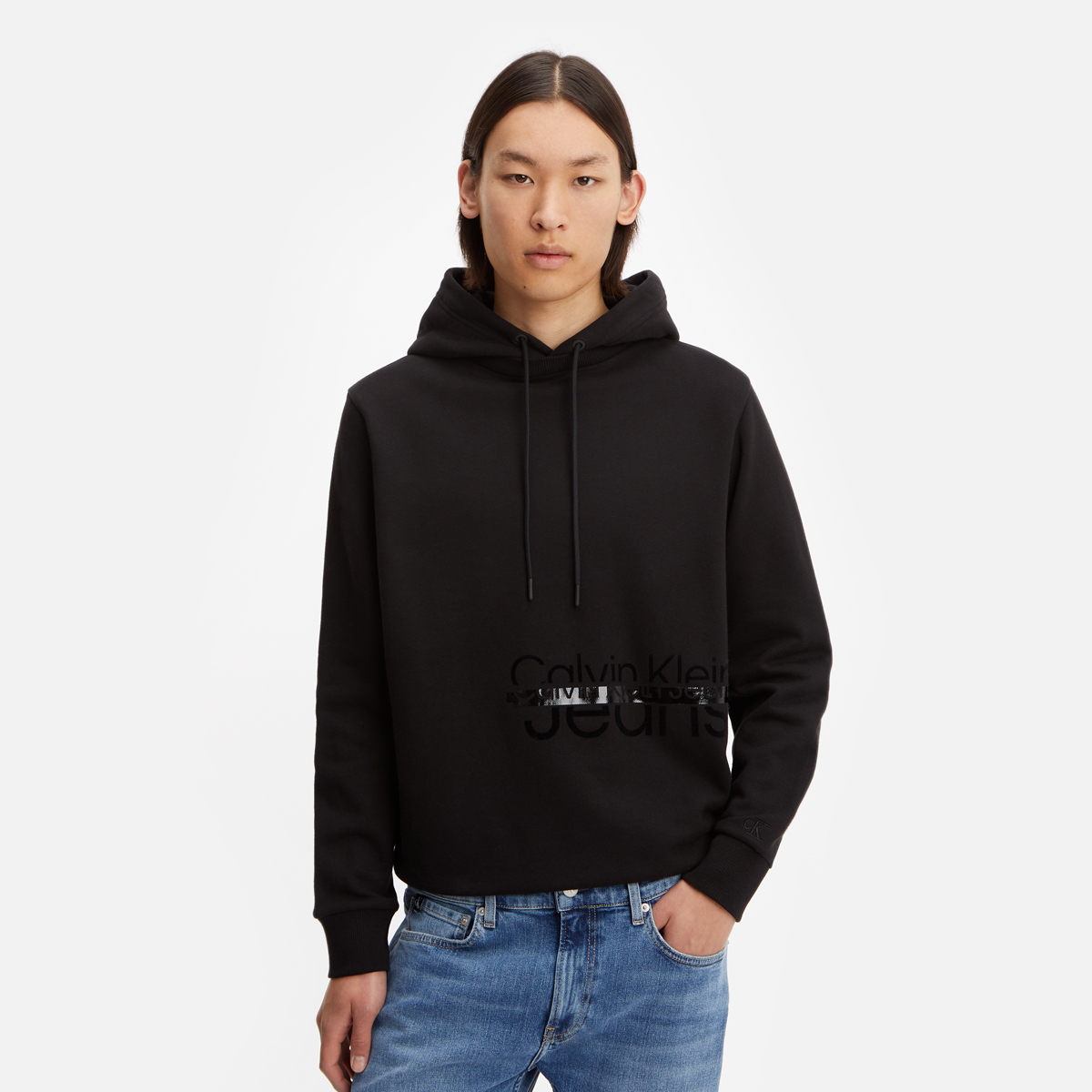 Buy Disrupted Lacquer Logo Hoodie - Black Online in Kuwait | Boutiqaat