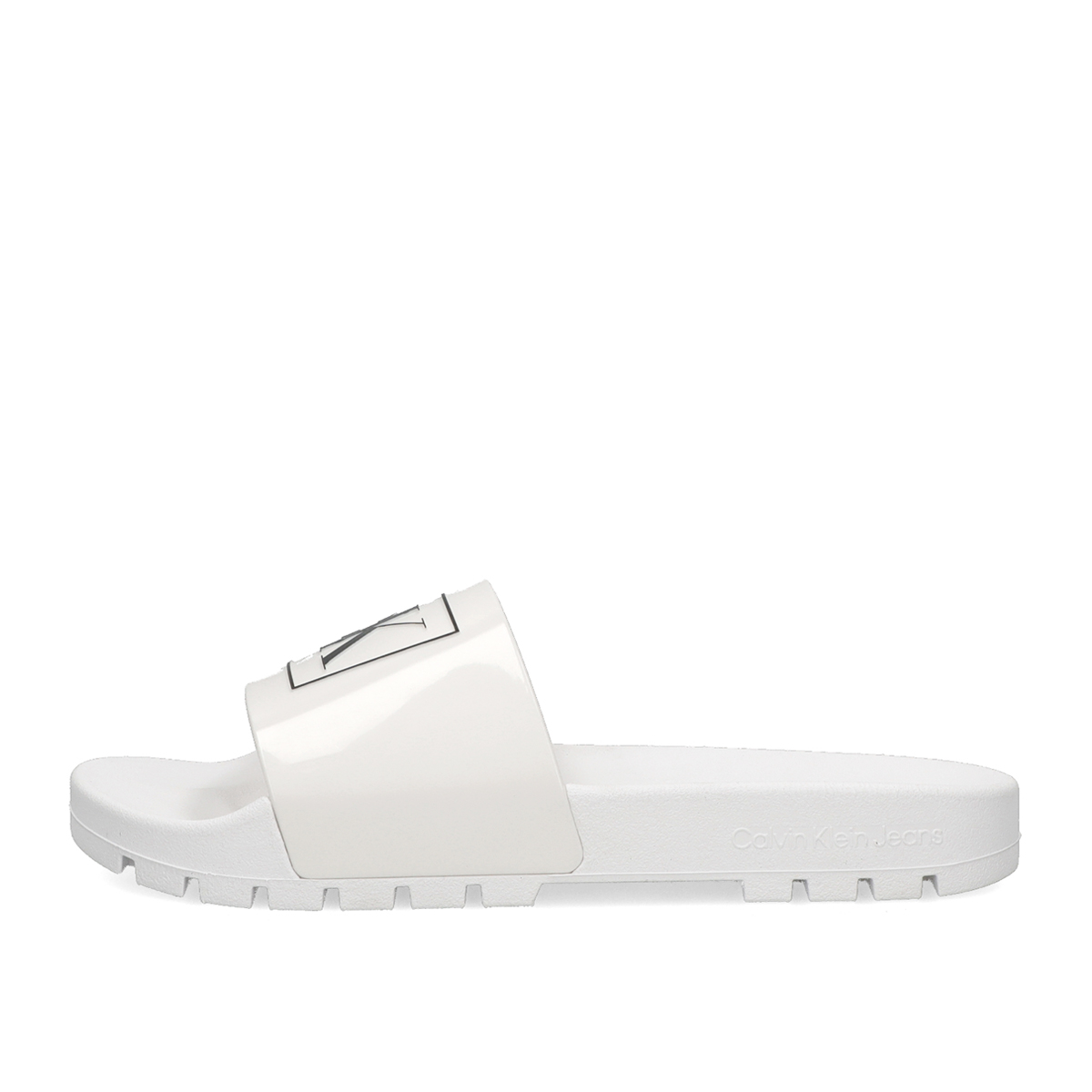 Calvin klein cheap sliders womens white