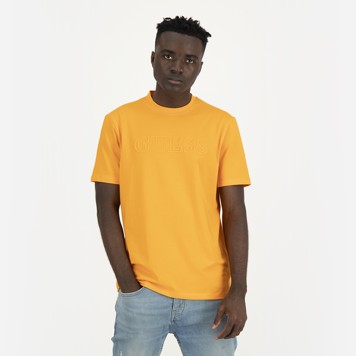 Orange t shirt back clearance and front