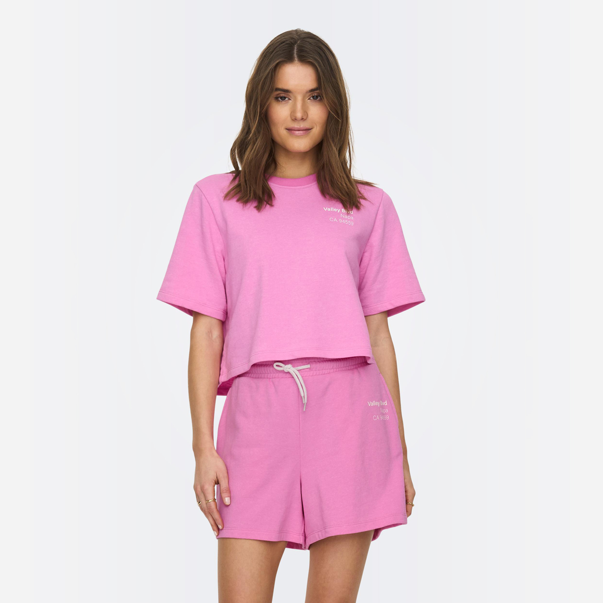 Buy Short-Sleeved Sweatshirt - Pink Online in Kuwait | Boutiqaat
