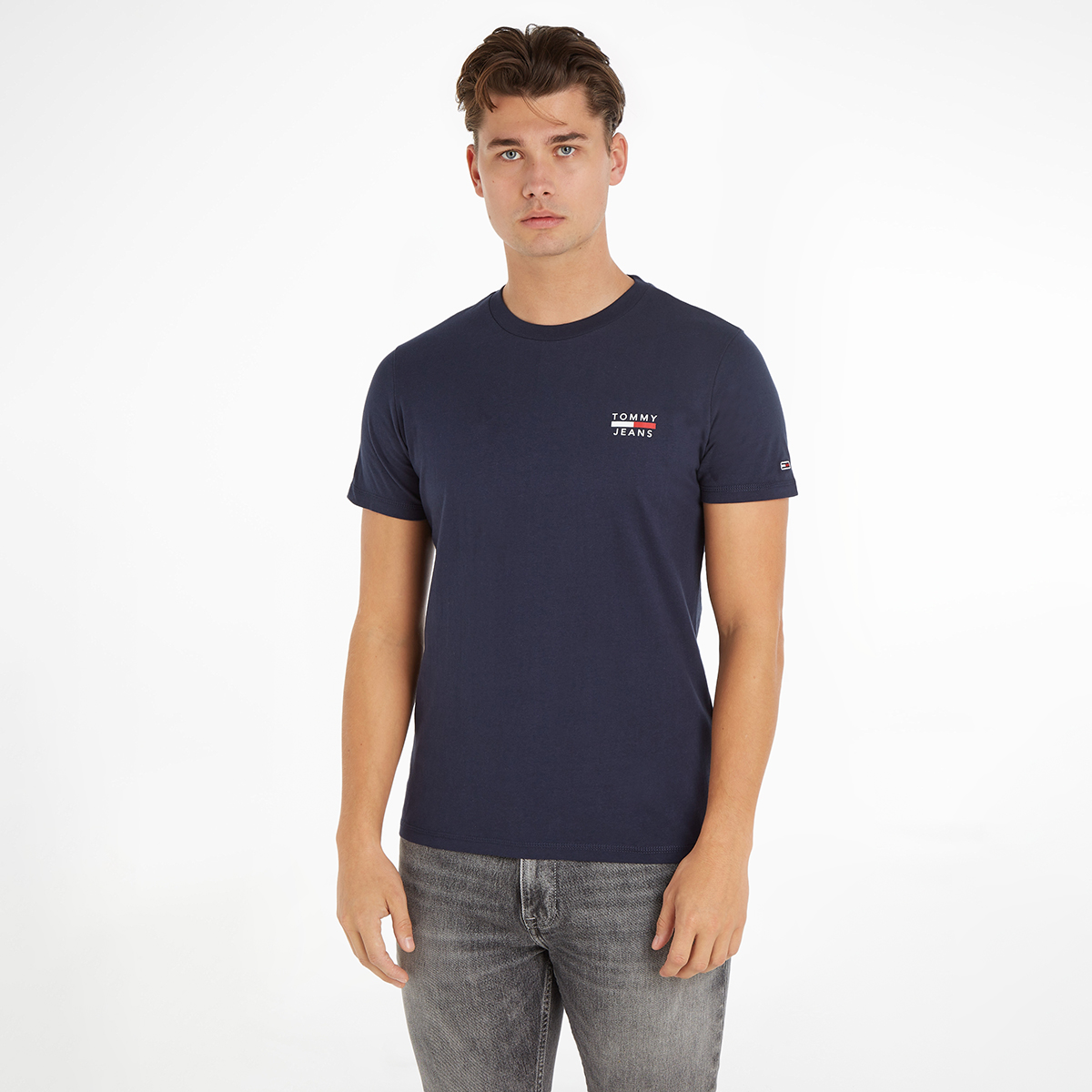 Buy Slim Fit High Neck T-Shirt - Navy Online in Kuwait | Boutiqaat