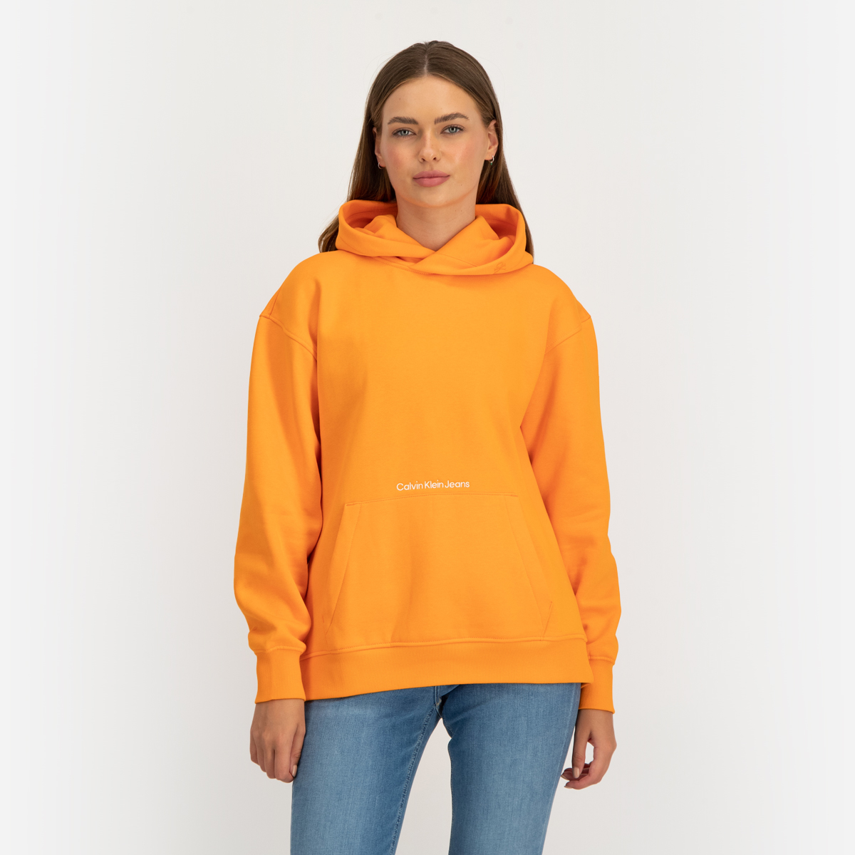 Orange calvin cheap klein hoodie