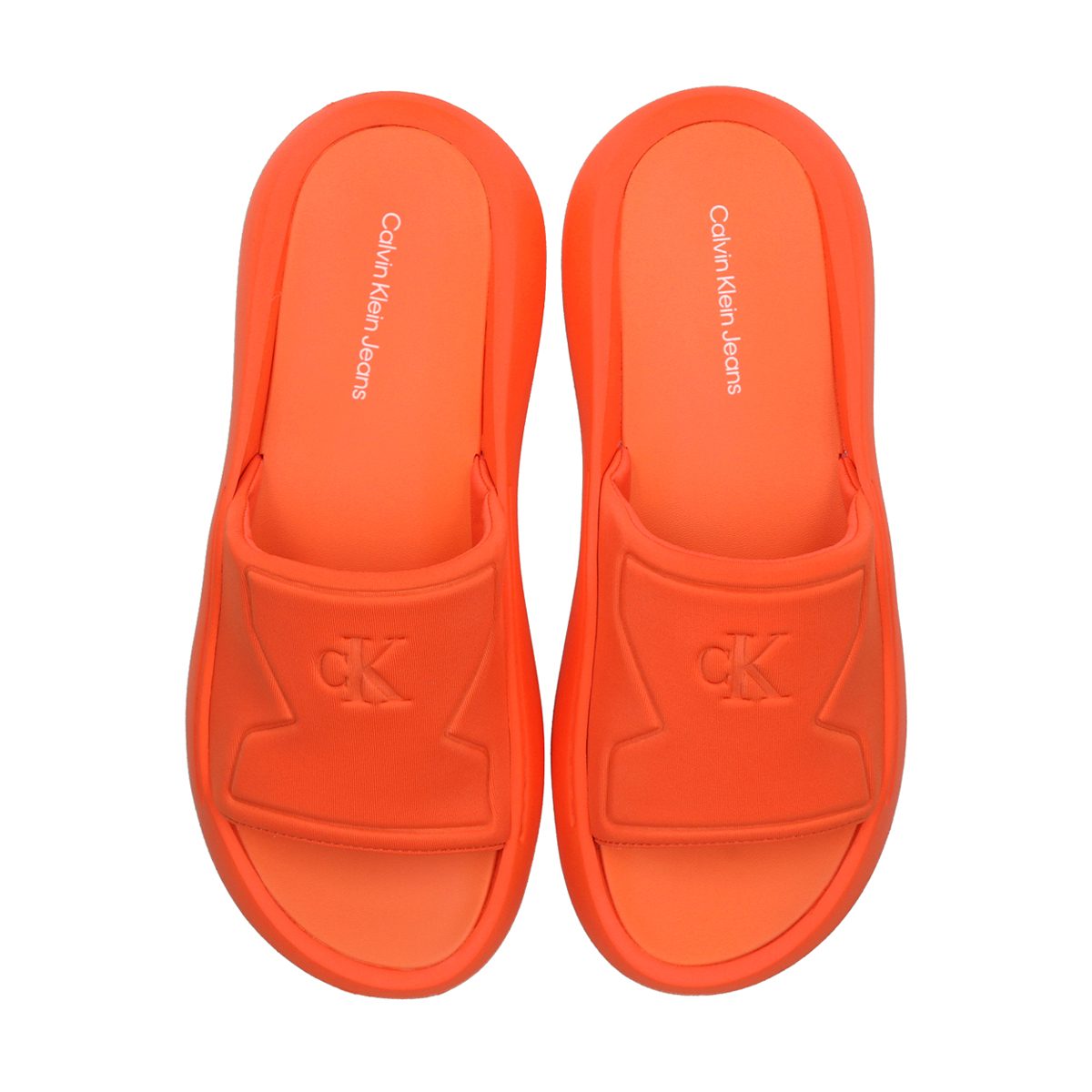 Orange calvin klein online sliders