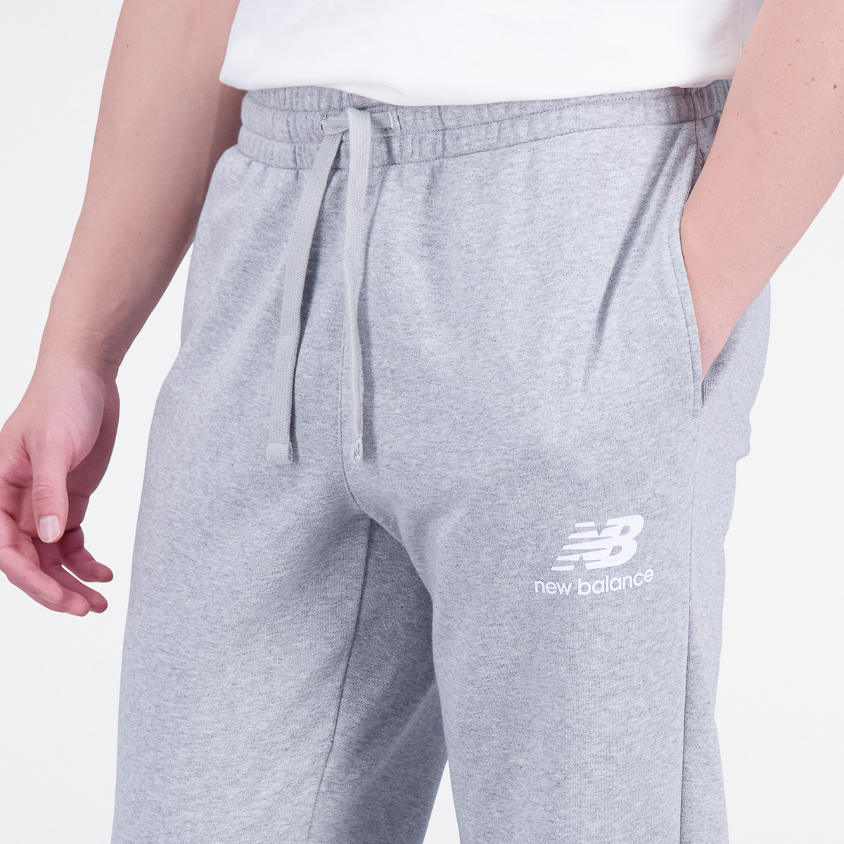 Buy Essentials Online Boutiqaat Sweatpant Qatar Grey Logo in | - Stacked