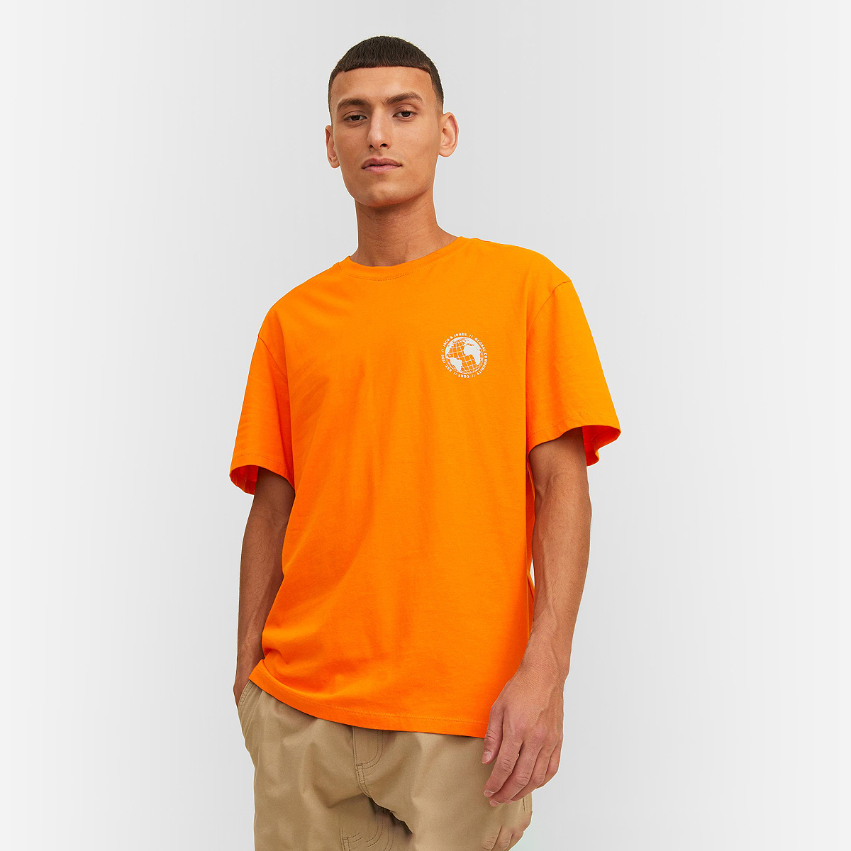 Buy Printed O-Neck T-Shirt - Orange Online in Kuwait | Boutiqaat