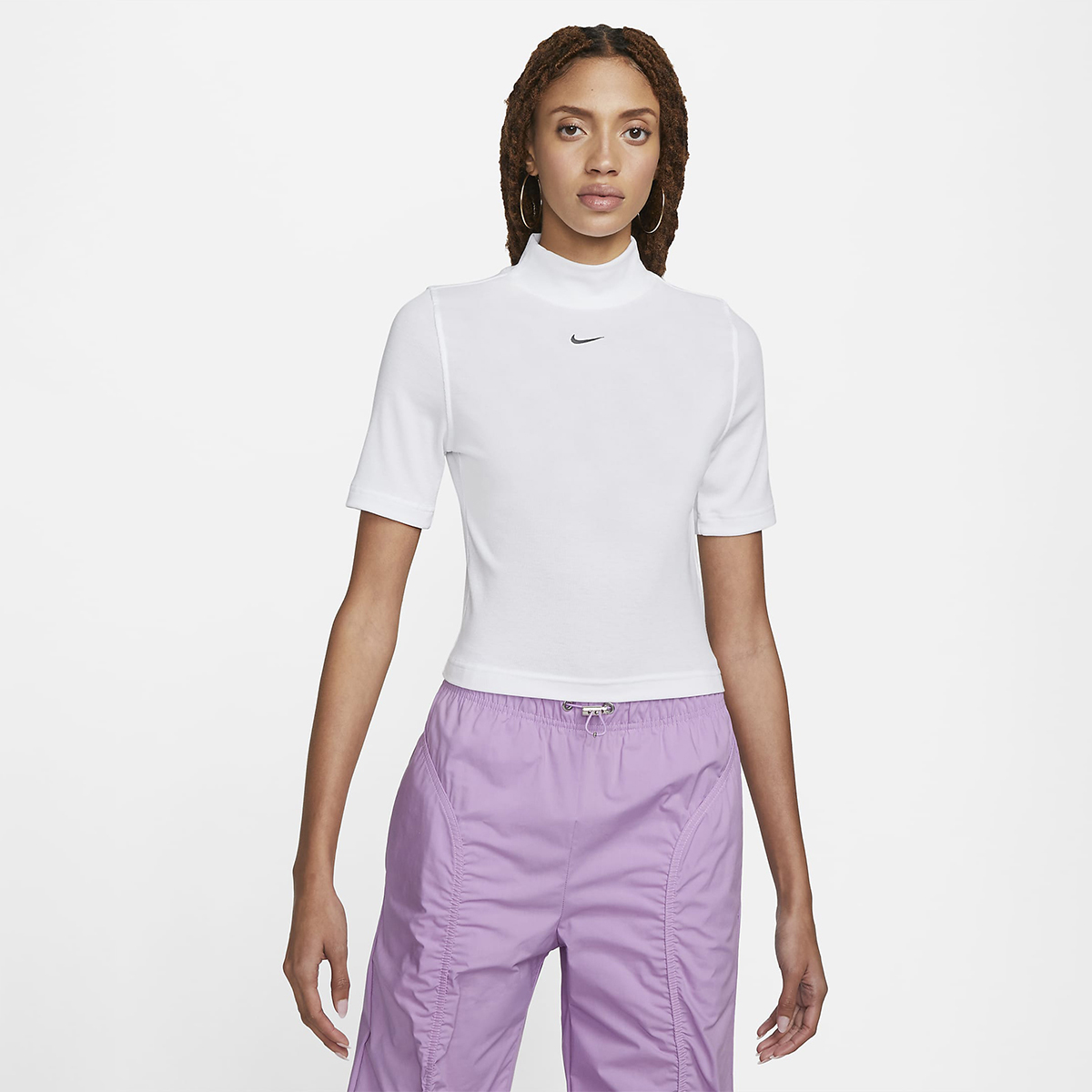 Nike mock neck short sleeve best sale