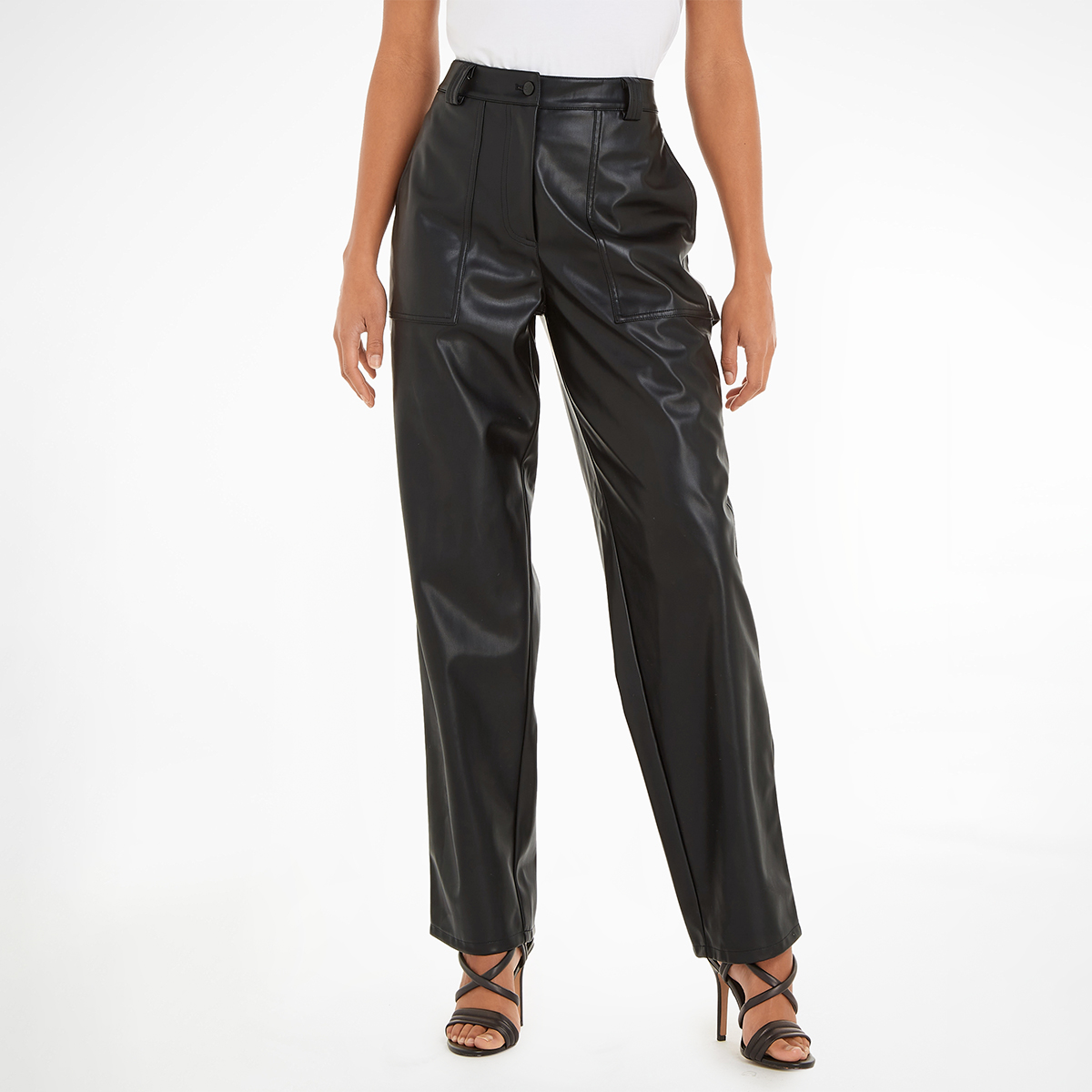 Relaxed Parachute Pants, black