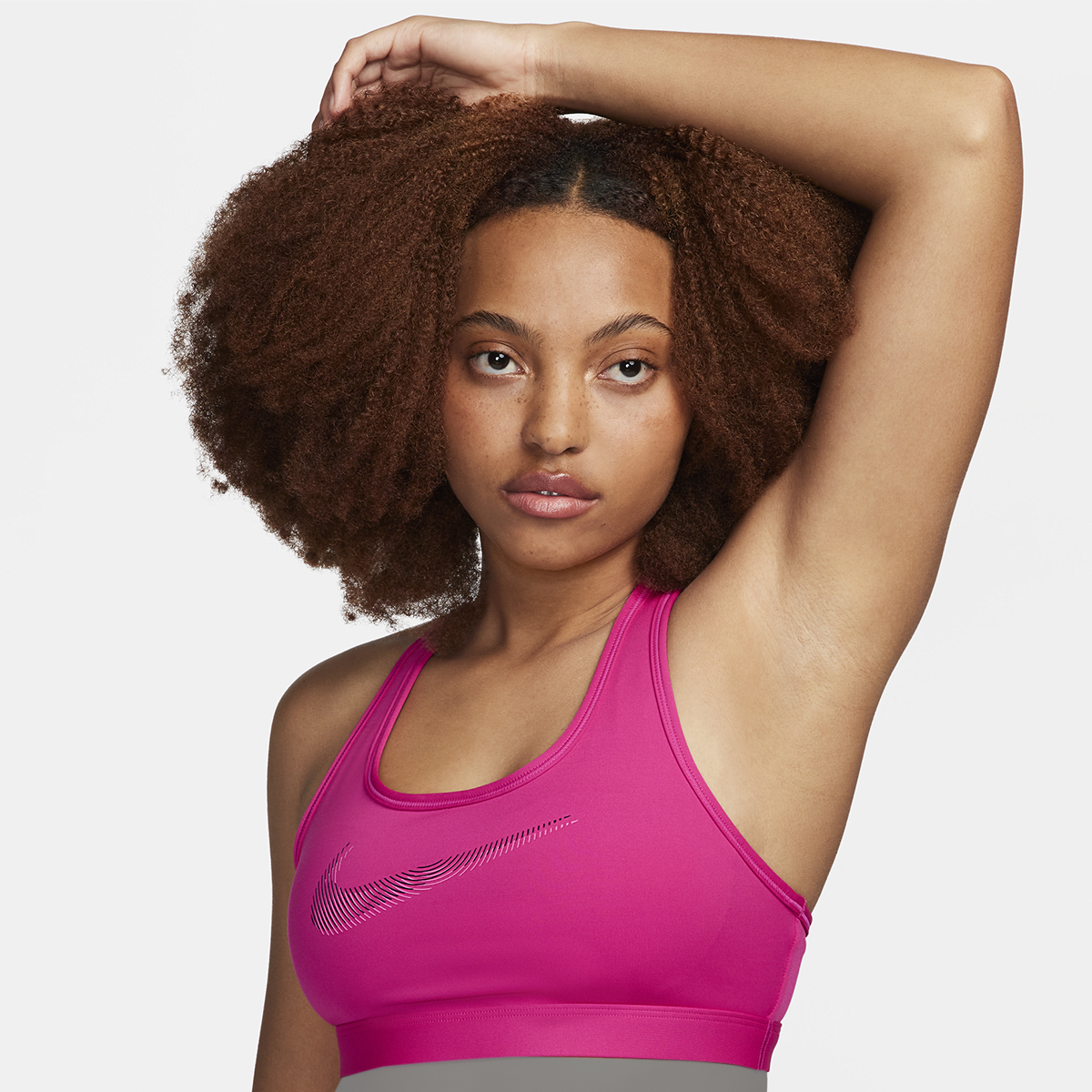 Buy Nike Pink Swoosh Sports Bra for Women in Saudi