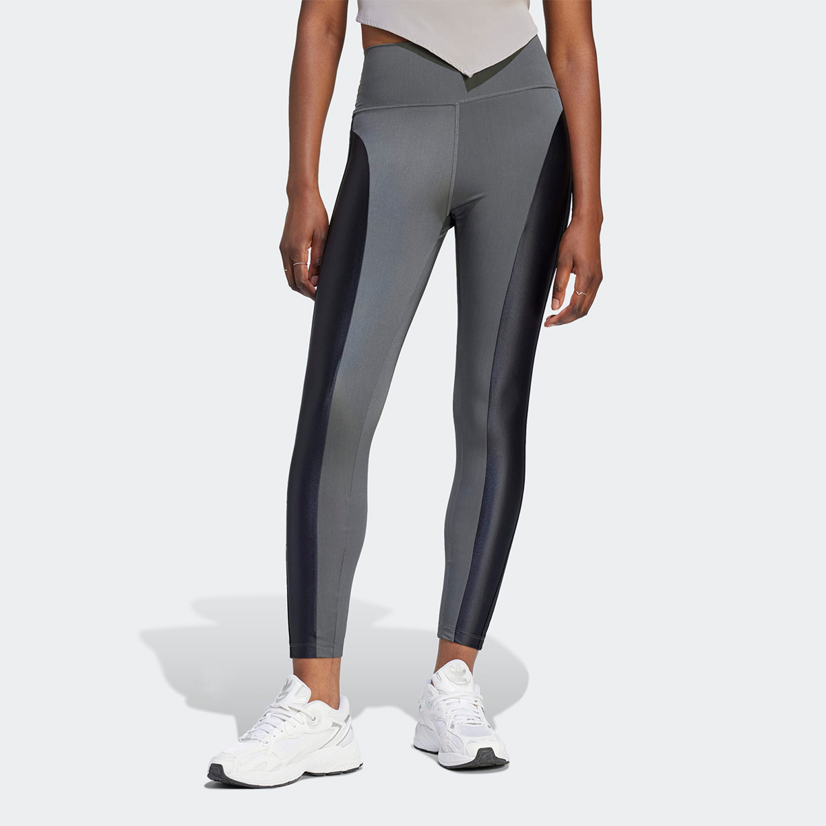 Buy High Waist Panel Leggings - Grey Online in Kuwait