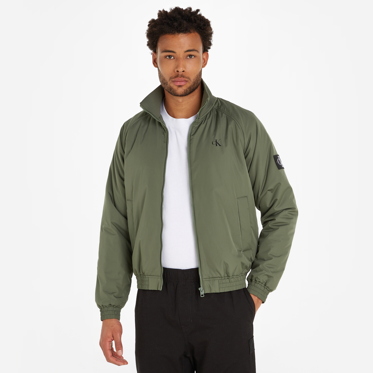 Calvin klein green clearance bomber jacket