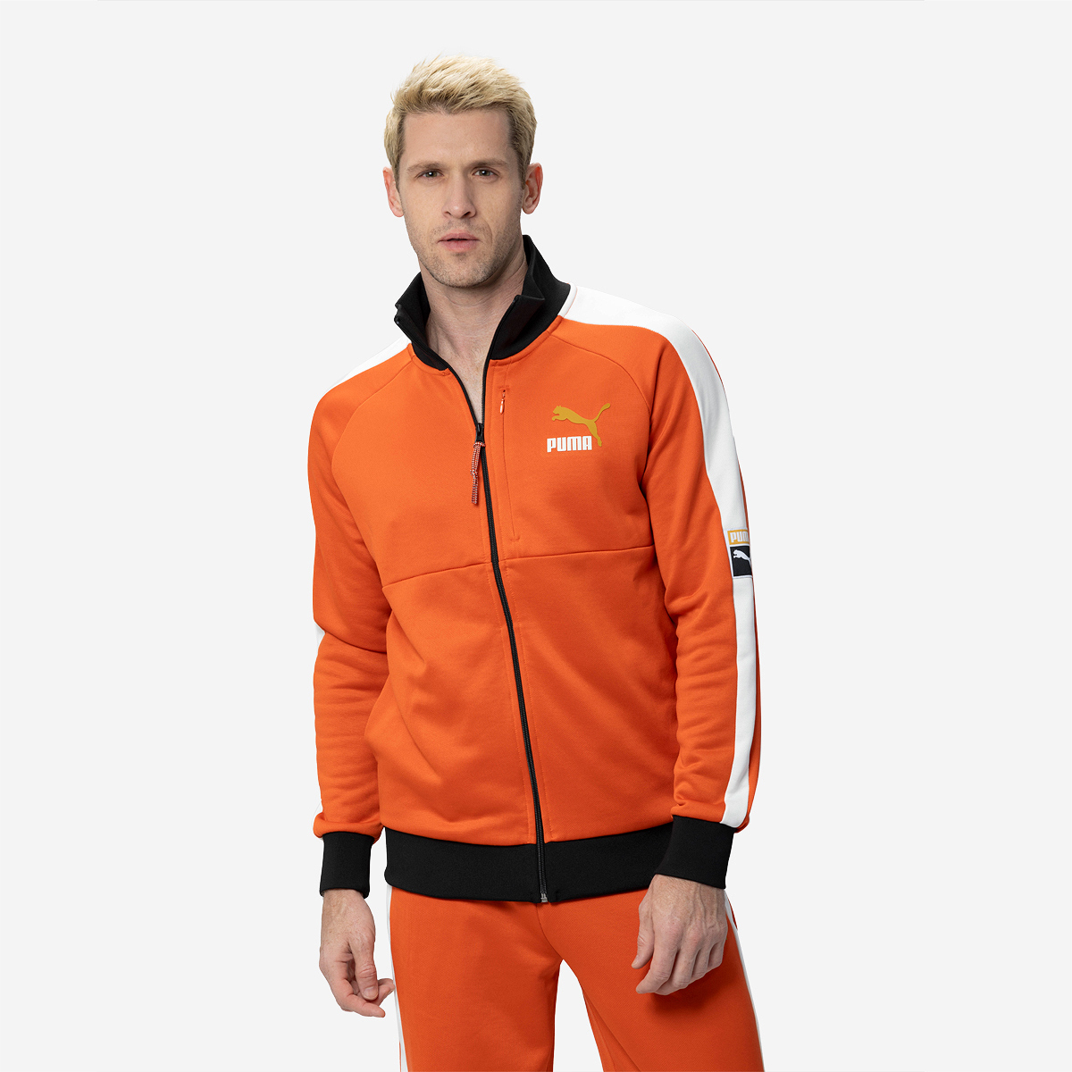 Orange 2024 puma sweatpants