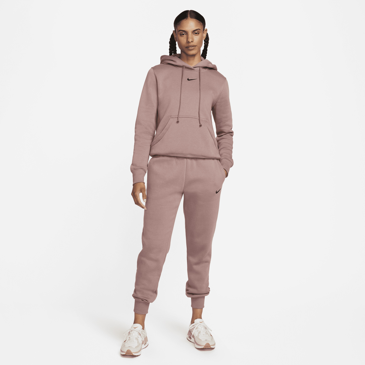Buy Nike Women's Sportswear Swoosh High-Rise Fleece Joggers Pink in Kuwait  -SSS