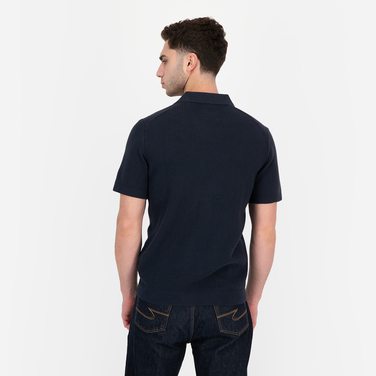 トップス REGULAR-FIT KNITTED POLO SHIRT NAVY XL Buy Blue Navy Regular Fit Knitted Long Sleeve Polo Shirt from Next USA