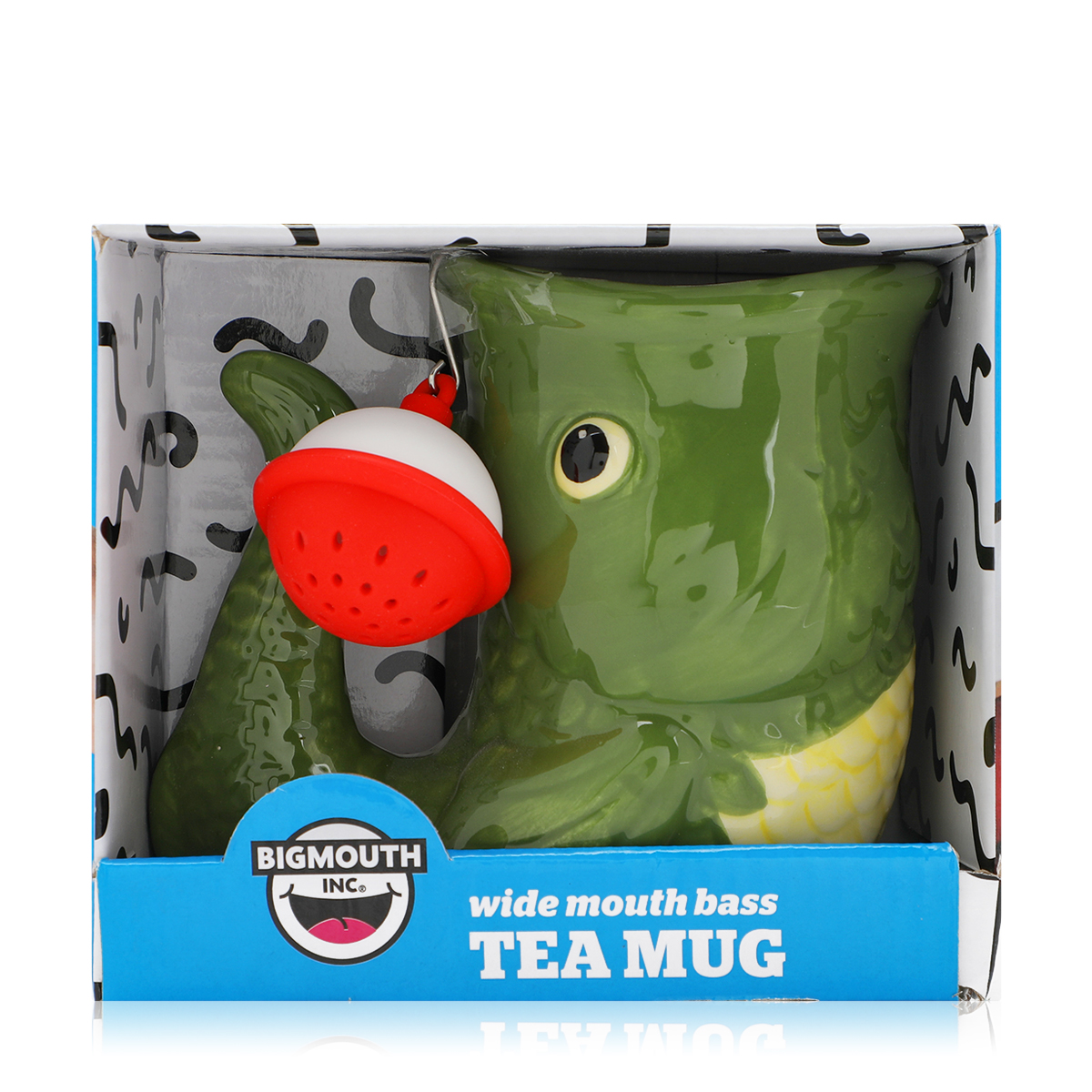 Bigmouth Fish with Infuser Mug, Green, Medium