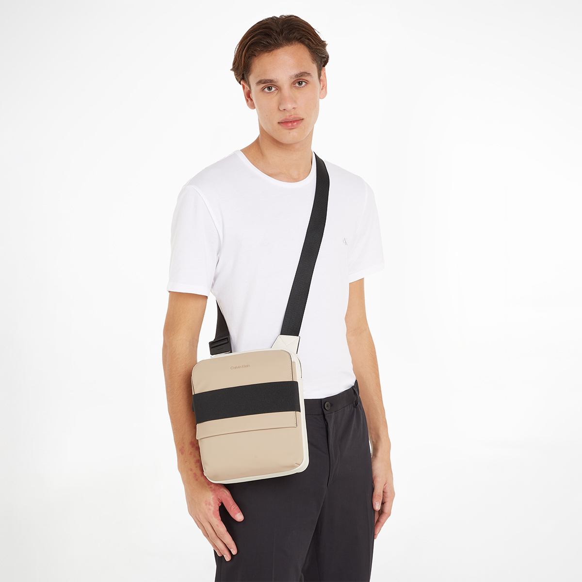 Unisex Monogram Print Reporter Bag